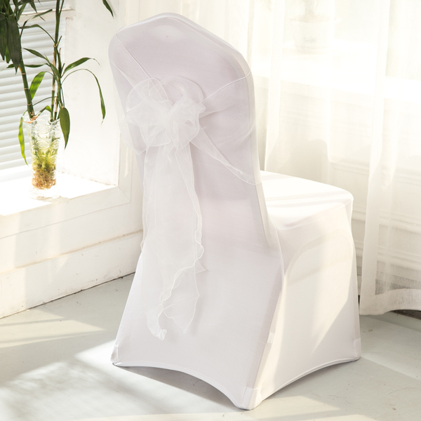 婚禮派對用浪漫雪紡紗飄逸帶-典雅白