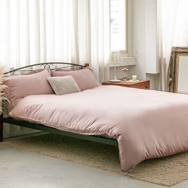 低調輕奢60支天絲-乾燥玫瑰粉/兩用被套