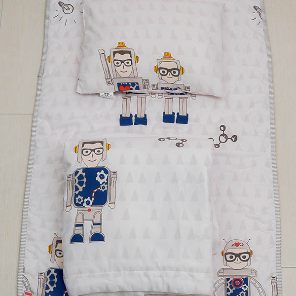 萊塞爾天絲兒童睡墊三件組-機器人