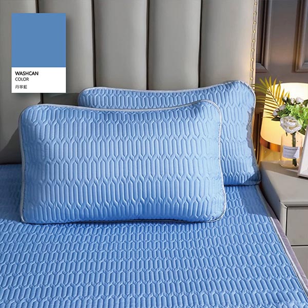 夏日涼感冰絲乳膠枕套/2入/丹寧藍