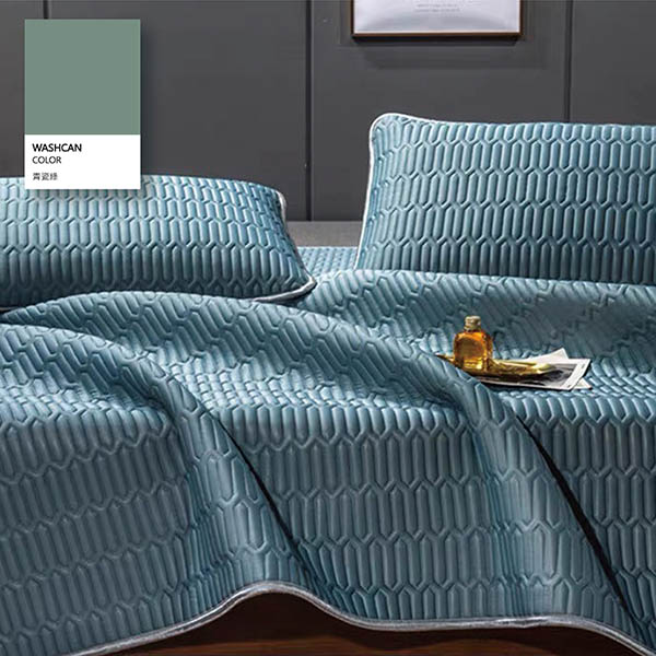 夏日涼感冰絲乳膠枕套/2入/青瓷綠