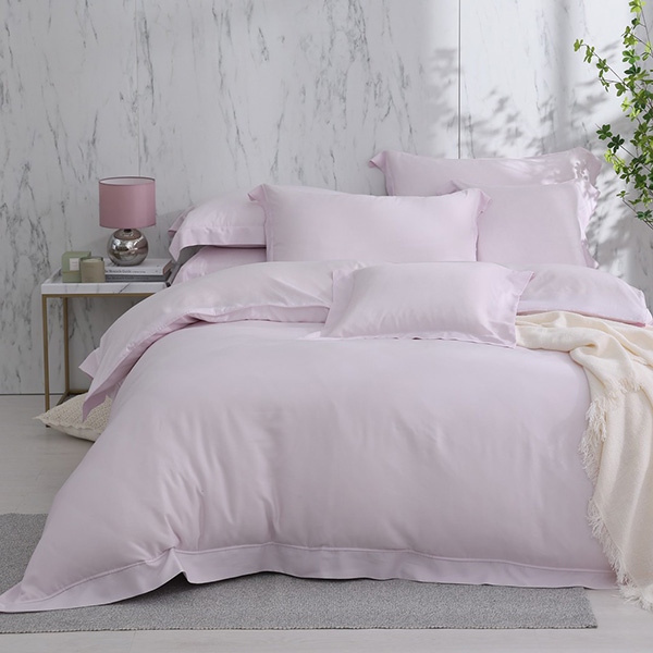 無限極致100支天絲-霧灰紫/兩用被床包組