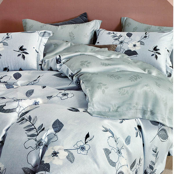 優雅印花60支天絲-花香滿繡/兩用被床包組