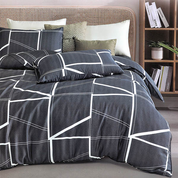 優雅印花60支天絲-八度空間/兩用被床包組