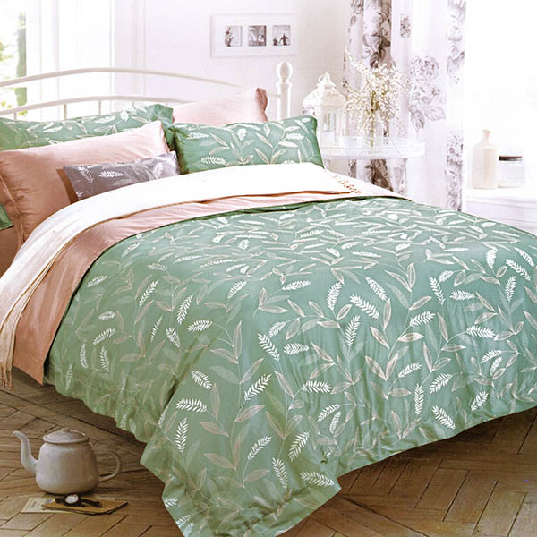 優雅印花60支天絲-青空未來/兩用被床包組