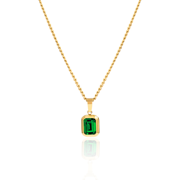 VADA | 時髦寶石項鍊 - 綠鑽