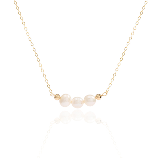 LZL Jewelry 輕珠寶飾品 - DERVLA | 珍珠微笑14K項鍊