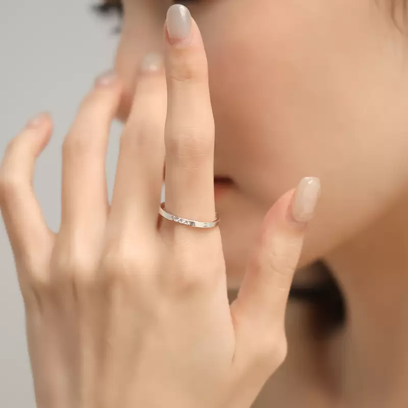 ODETTE | 個性三鑽純銀戒指