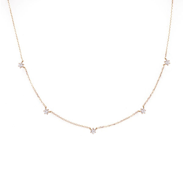 ODETTE | 18K流星5顆滿鑽項鍊