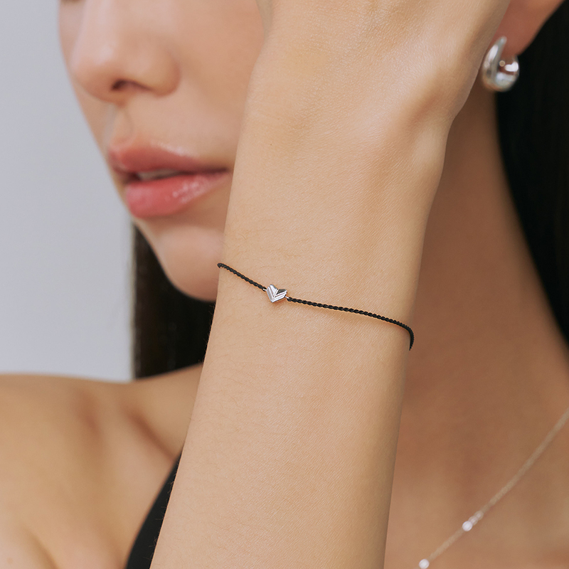 蠟繩 Alliée Design | 14K紙摺愛心手鍊