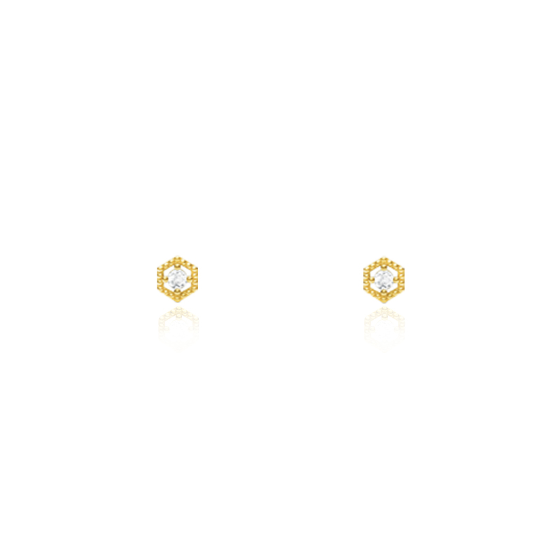 ODETTE | 14K琢光單鑽耳環