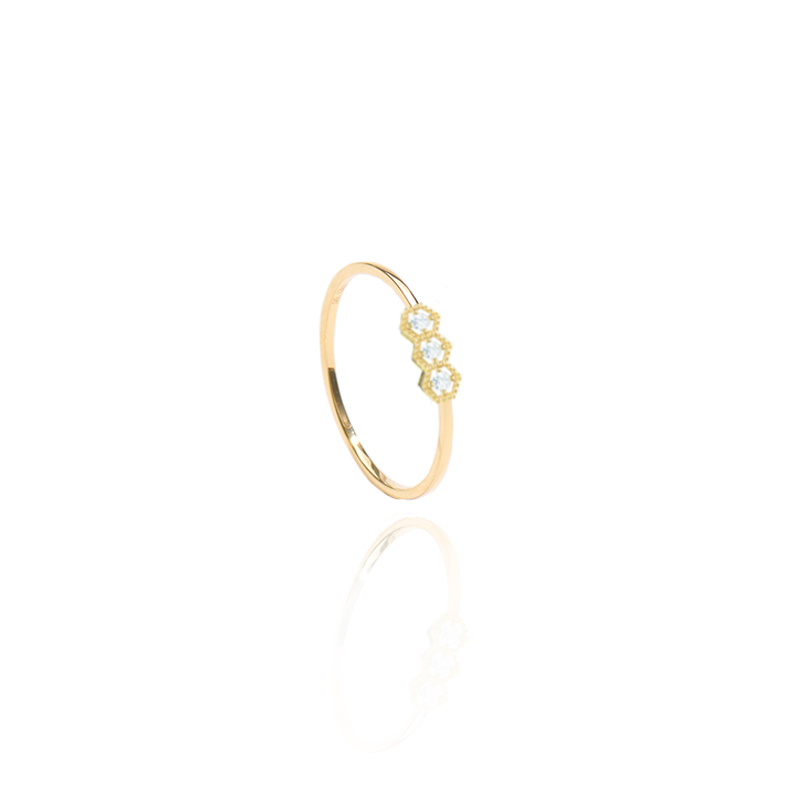 ODETTE | 14K琢光金穗戒指