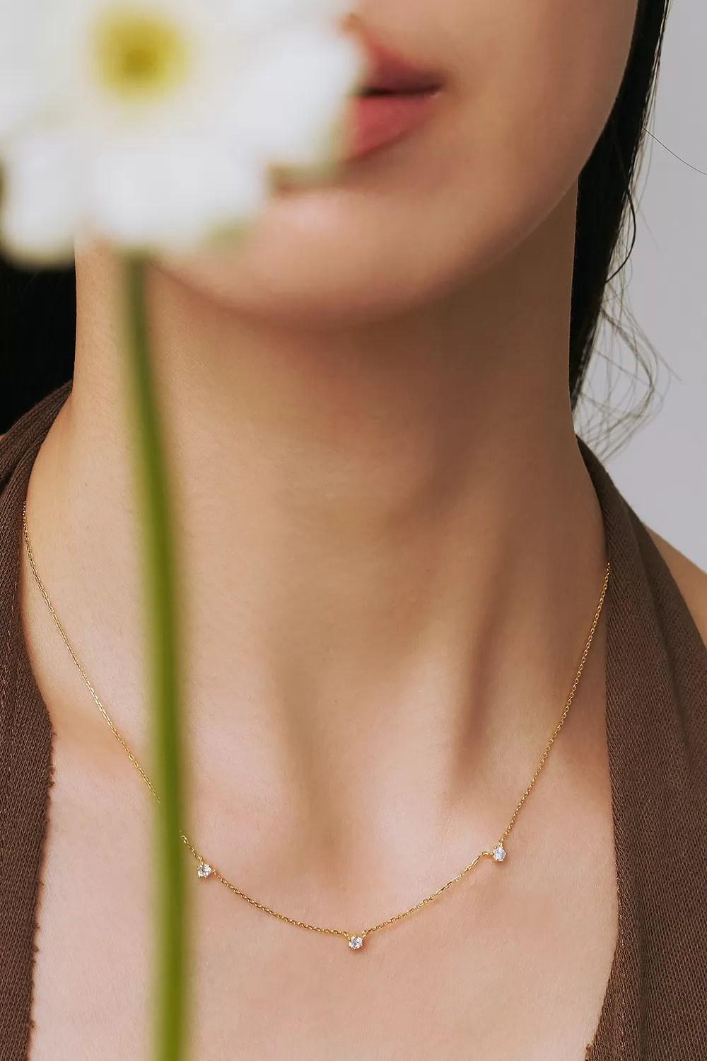 ODETTE | 18K流星3顆滿鑽項鍊,NEW獨家訂製不翻鑽,C114130004,ODETTE|18K流星3顆滿鑽項鍊,18K金,75%純黃金