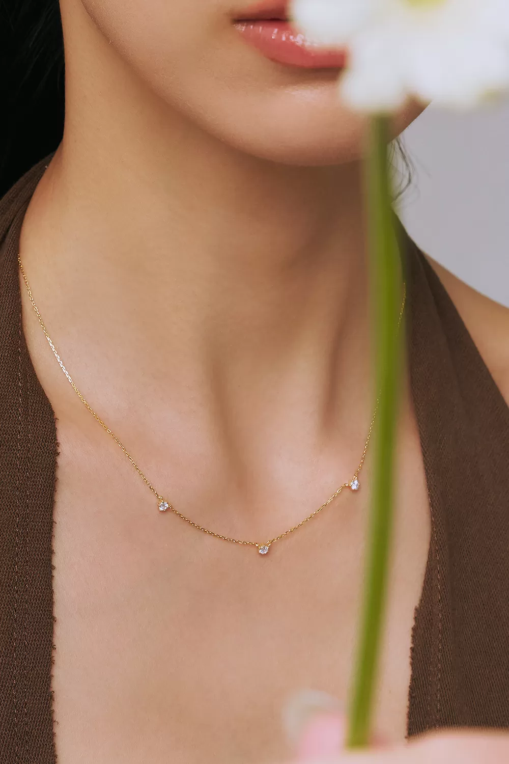 ODETTE | 18K流星3顆滿鑽項鍊,NEW獨家訂製不翻鑽,C114130004,ODETTE|18K流星3顆滿鑽項鍊,18K金,75%純黃金