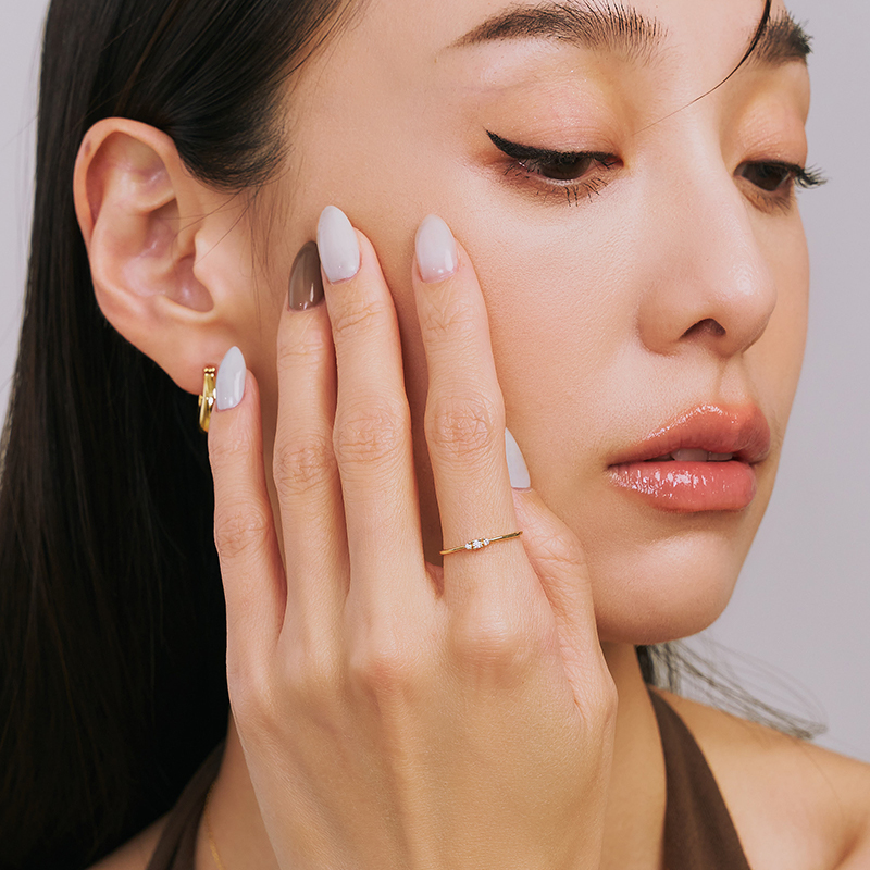 ODETTE | 14K曦光三鑽戒指,NEW,D114130010,ODETTE|14K曦光三鑽戒指,14K金,58.5%純黃金