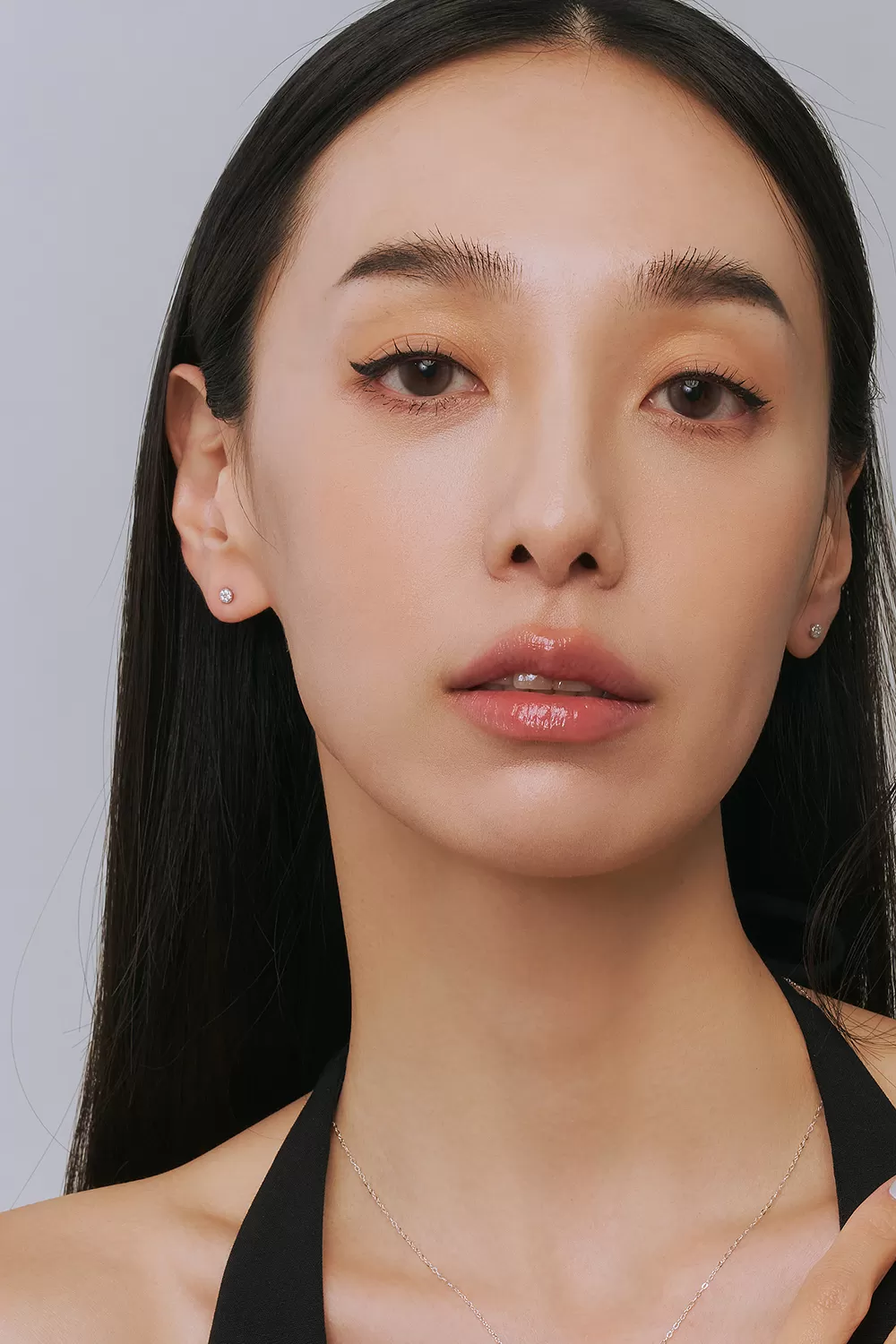 ODETTE | 碎花單鑽純銀耳環