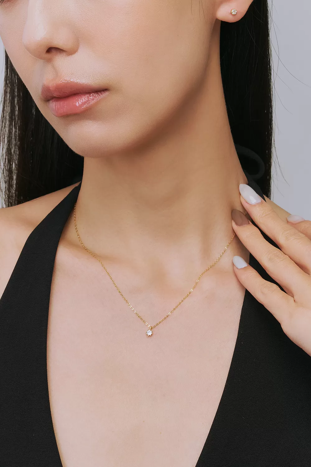 ODETTE | 經典花苞單鑽項鍊