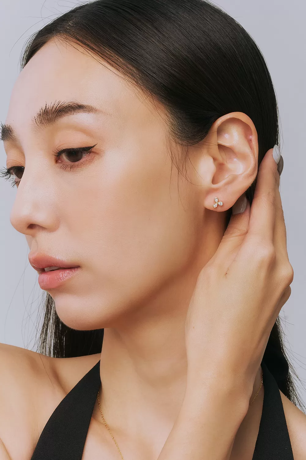 ODETTE | 三葉幸運草純銀耳環