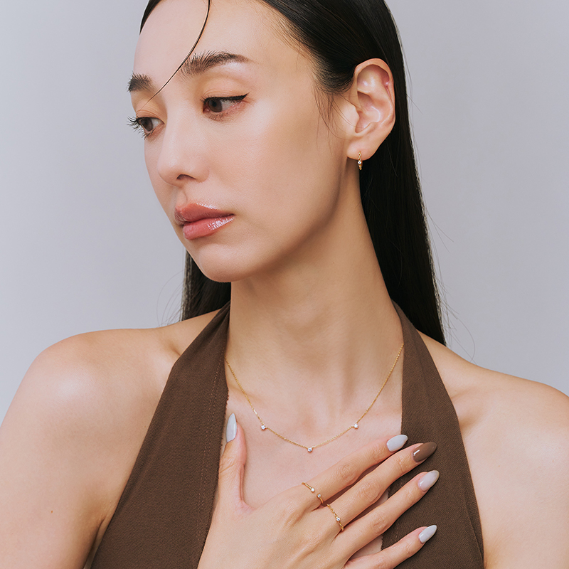 ODETTE | 18K流星3顆滿鑽項鍊,NEW獨家訂製不翻鑽,C114130004,ODETTE|18K流星3顆滿鑽項鍊,18K金,75%純黃金