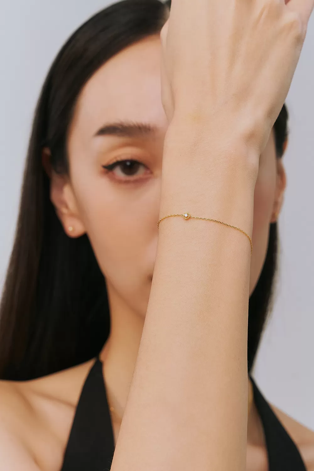 ODETTE | 14K琢光單鑽手鍊