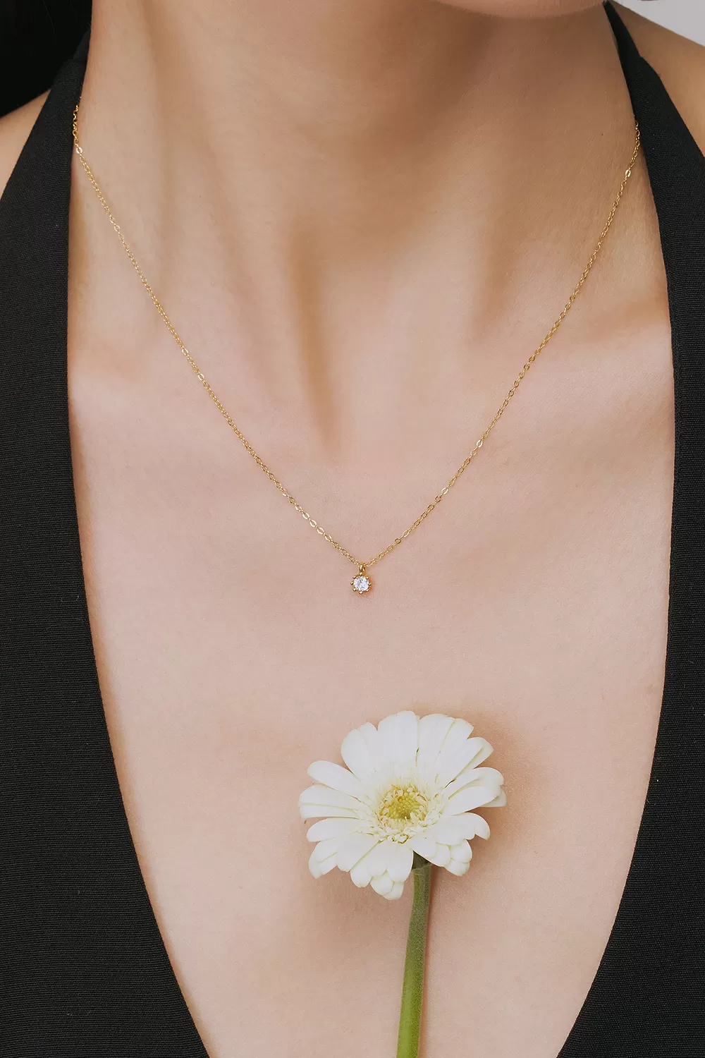 ODETTE | 經典花苞單鑽項鍊