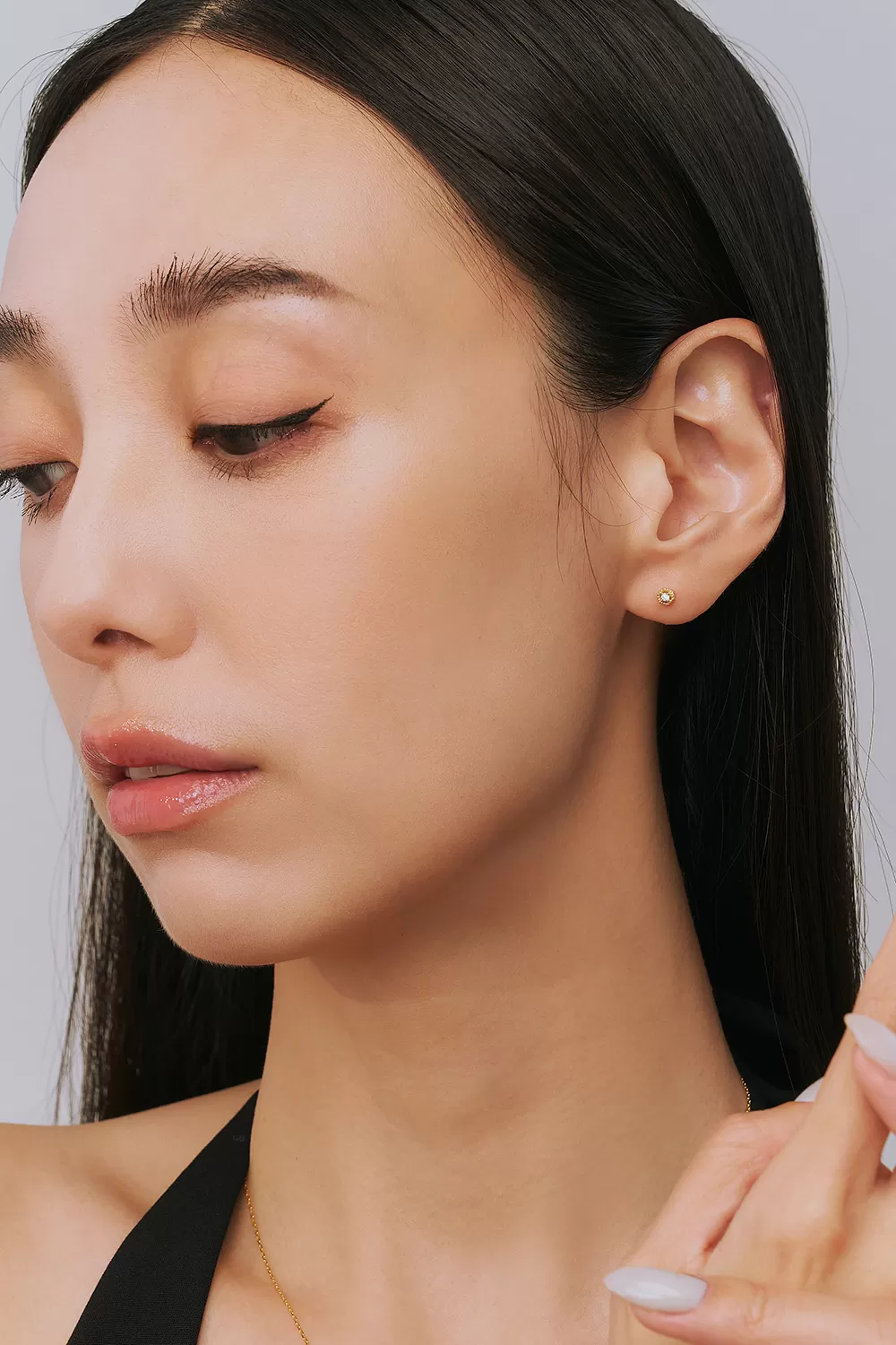 ODETTE | 14K琢光單鑽耳環