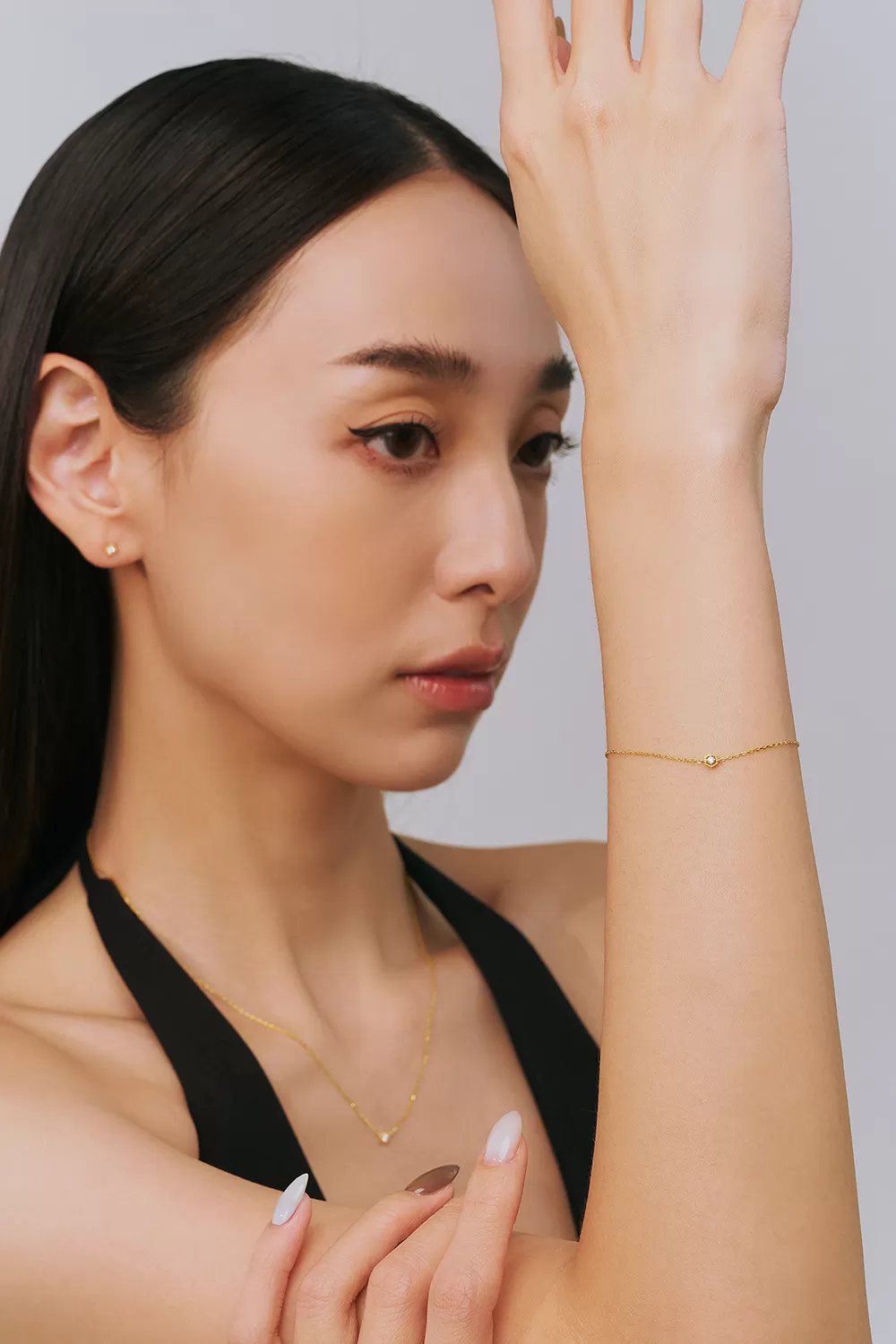 ODETTE | 14K琢光單鑽手鍊