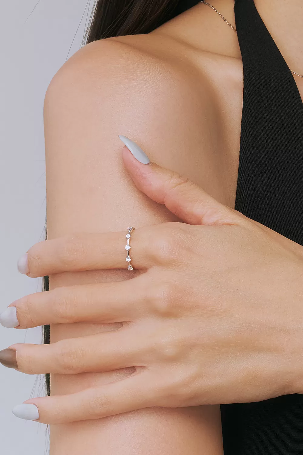 ODETTE | 流星排鑽純銀戒指