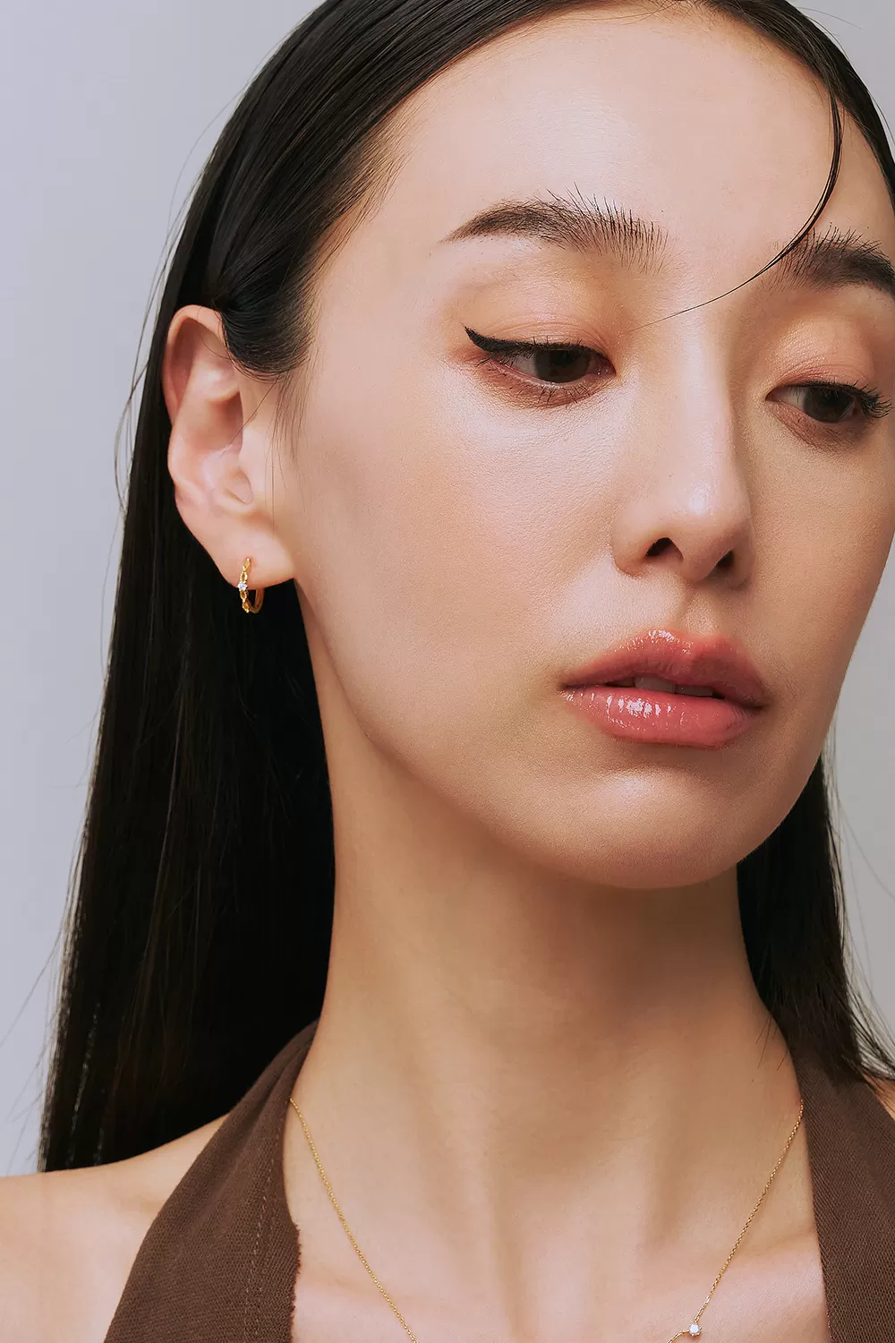 ODETTE | Ciro單鑽14K耳環,NEW,A114130008,ODETTE|Ciro單鑽14K耳環,14K金,58.5%純黃金