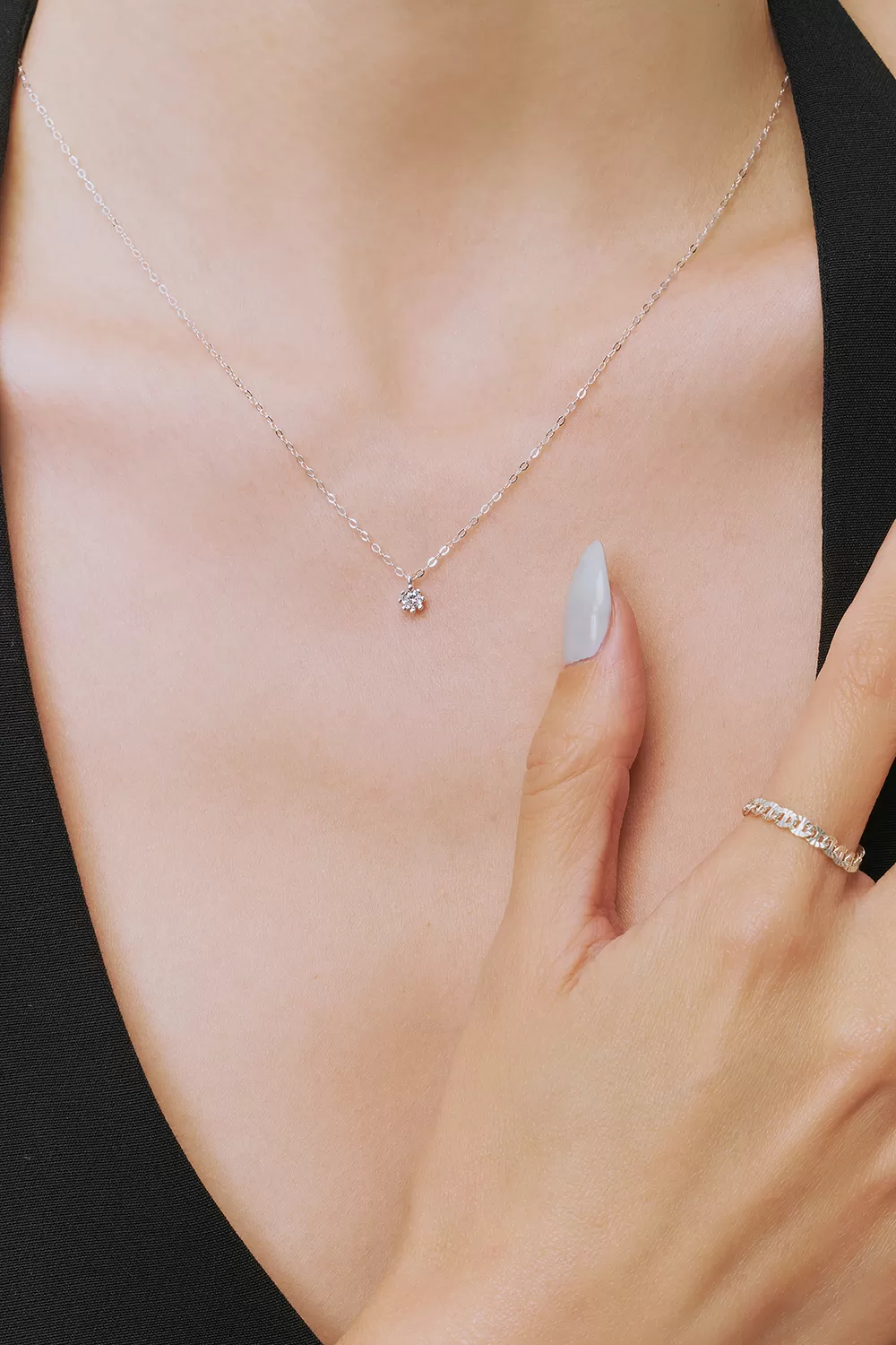 ODETTE | 經典花苞單鑽項鍊
