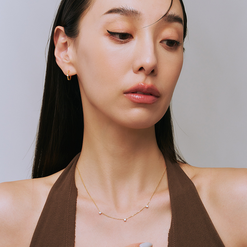 ODETTE | 18K流星3顆滿鑽項鍊,NEW獨家訂製不翻鑽,C114130004,ODETTE|18K流星3顆滿鑽項鍊,18K金,75%純黃金