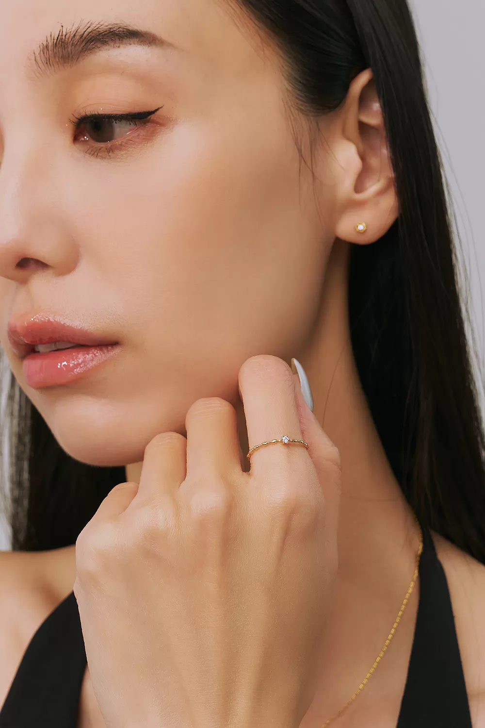 ODETTE | 14K金豆單鑽戒指