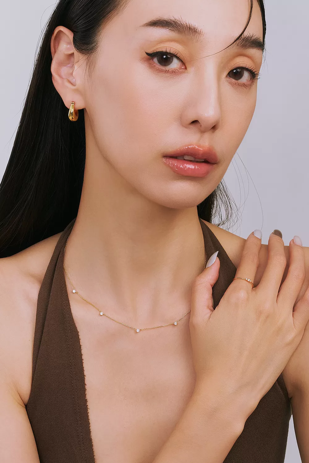 ODETTE | 18K流星5顆滿鑽項鍊