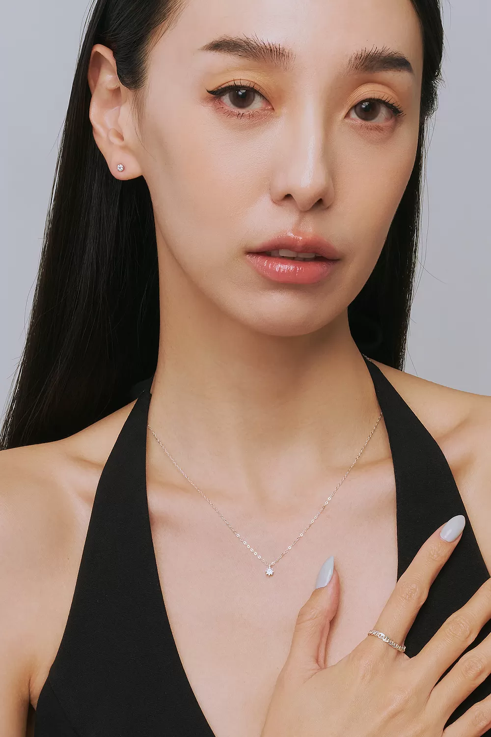 ODETTE | 經典花苞單鑽項鍊