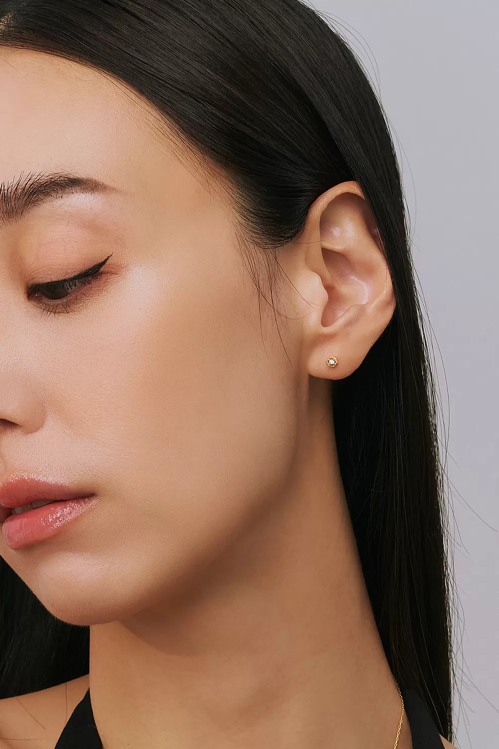 ODETTE | 14K琢光單鑽耳環