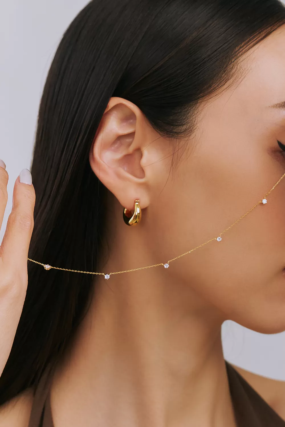 EDREI | 18K拾光簡約耳圈,NEW,A114130006,EDREI|18K拾光簡約耳圈,18K金,75%純黃金