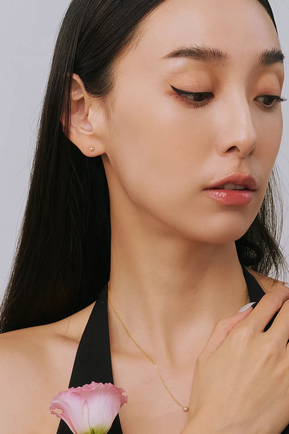 ODETTE | 14K琢光單鑽耳環