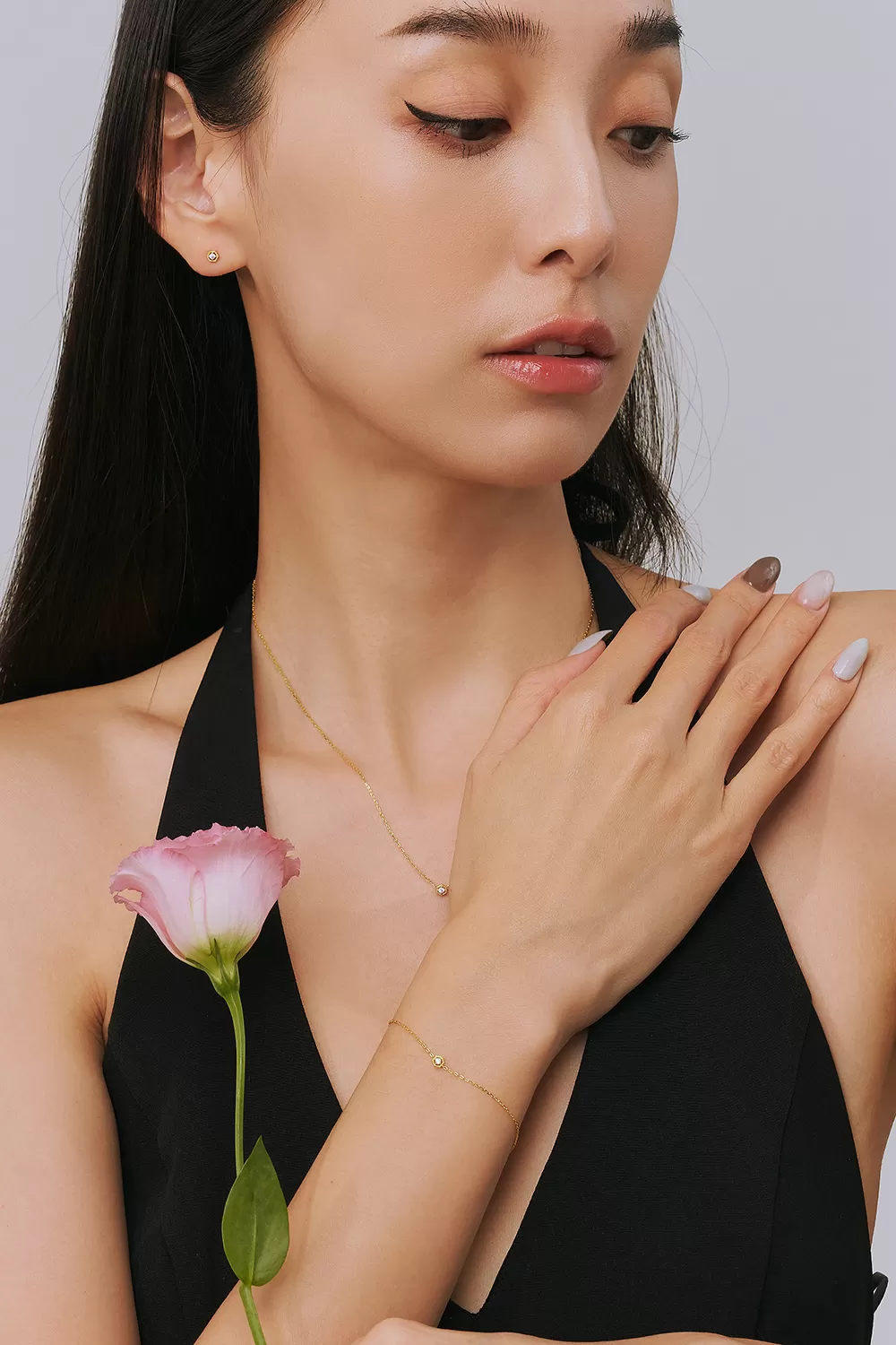 ODETTE | 14K琢光單鑽手鍊